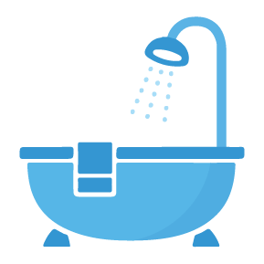 bath tub shower icon