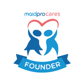 maidpro cares founder badge